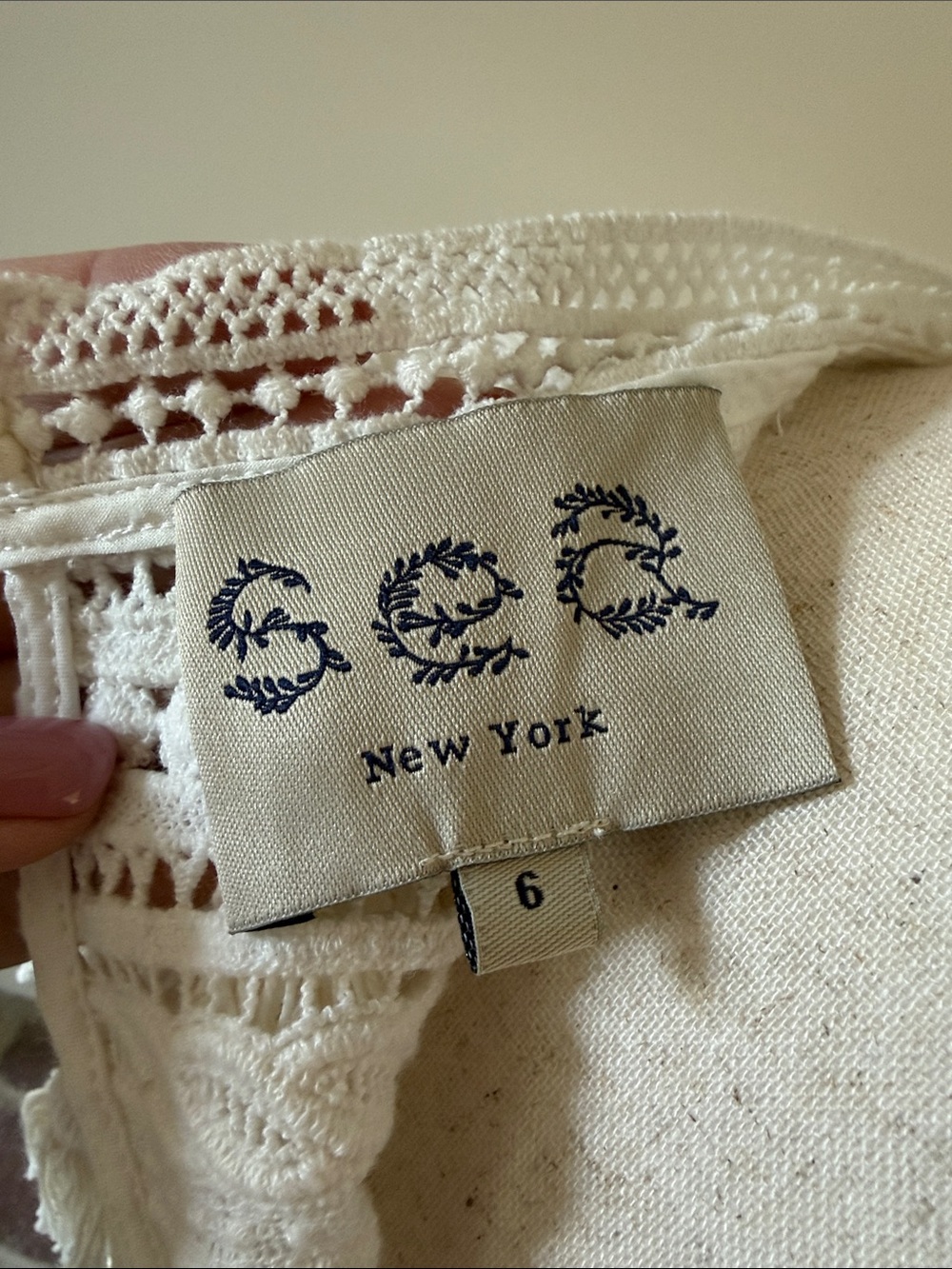 Sea New York Cream Crochet Tassel Ruffle Mini Dress - Picture 2 of 11